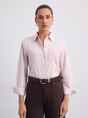 Mohito - Πουκάμισο με τσέπη - ροζ παστελ - 32