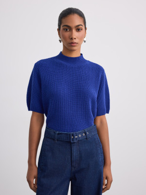Mohito - Jersey de cuello alto de punto - azul - L