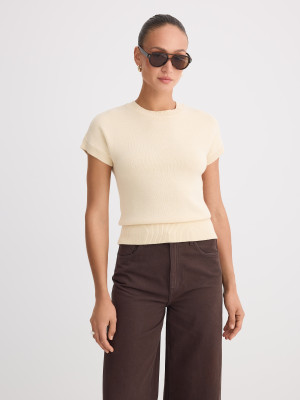 Mohito - Pullover mit Kurzen Ärmeln - Nude - S