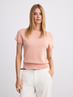 Mohito - Maglione a maniche corte - rosa cipria - S