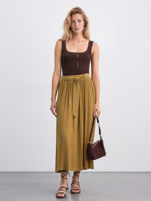 Mohito - Maxi gonna - verde oliva chiaro - 32
