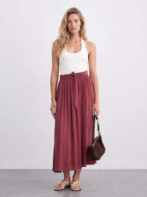 Mohito - Falda maxi - maroon - 38
