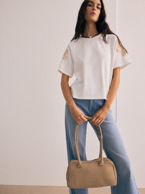 Mohito - Tasche aus Leder - Beige - ONE SIZE