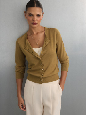 Mohito - Strickjacke - Olivgrün - 3XL