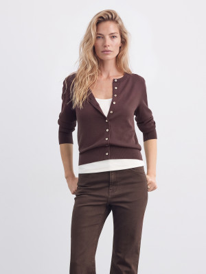 Mohito - Strickjacke - Dunkelbraun - XXL