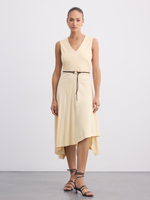 Mohito - Midikleid mit Gürtel - Beige - XS