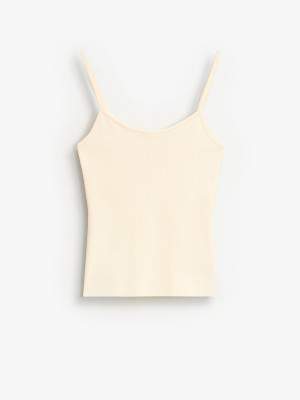 Mohito - Figurbetontes Top - Creme - L