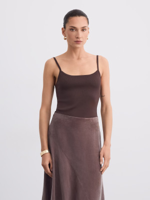 Mohito - Top aderente - marrone scuro - XXL