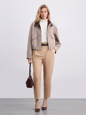 Mohito - Pantaloni paperbag - beige - 42