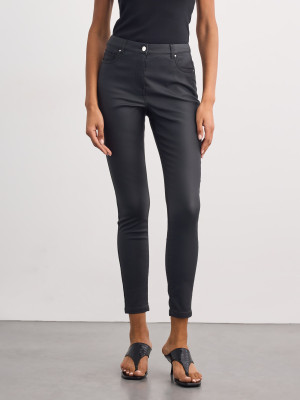 Mohito - Woskowane spodnie skinny - czarny -