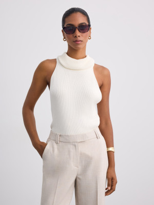 Mohito - Top con cuello cisne - crema - XL
