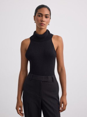 Mohito - Top con cuello cisne - negro - L