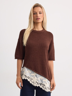 Mohito - LADIES` SWEATER - καφέ - L