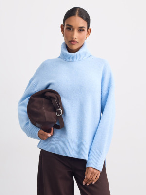 Mohito - Jersey con cuello vuelto - azul pálido - L