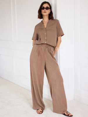 Mohito - Wide leg trousers - Kaffeebraun - 42