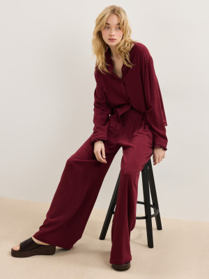 Mohito - Pantaloni wide leg - carminio - 32