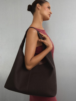Mohito - Borsetta con porta trucco - marrone scuro - ONE SIZE
