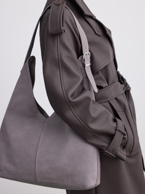 Mohito - Tasche aus Leder - Grau - ONE SIZE