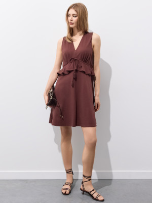 Mohito - Mini abito in cotone - marrone scuro - L