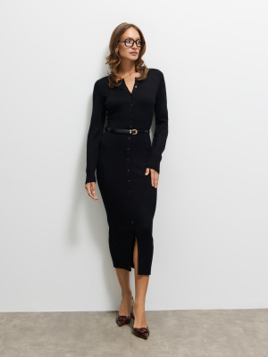 Mohito - Pulloverkleid Midi - Schwarz - XXL