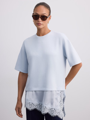 Mohito - T-shirt oversize - blu pallido - M