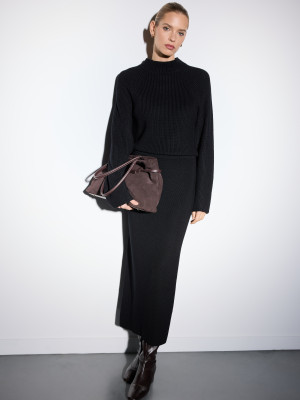 Mohito - Gonna midi in jersey - nero - L
