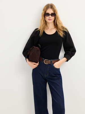 Mohito - Blusa con maniche a palloncino - nero - XXL