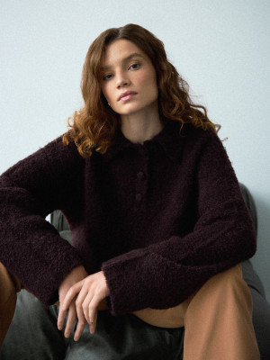 Mohito - Maglione misto lana - marrone scuro - XL