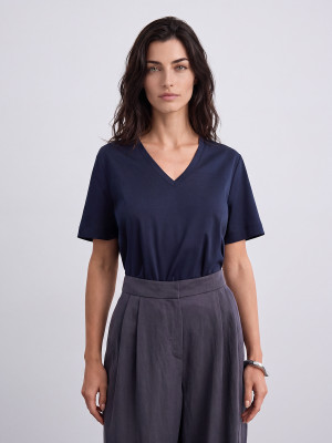 Mohito - T-shirt in cotone - blu scuro - 3XL