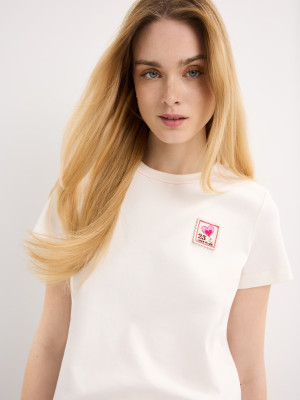 Mohito - T-shirt in cotone - panna - M