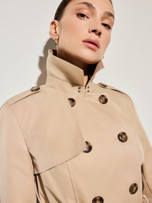 Mohito - Trench con cintura - beige - 34