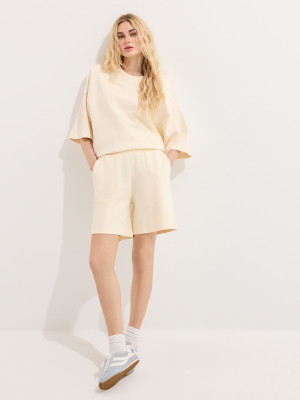 Mohito - Pantaloncini di cotone - panna - XS