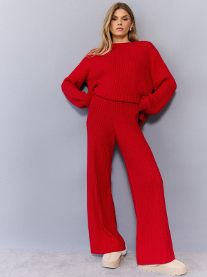 Mohito - Pantaloni in maglia - rosso - S