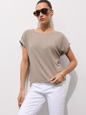 Mohito - T-Shirt mit kurzen Ärmeln - Beige - XXL