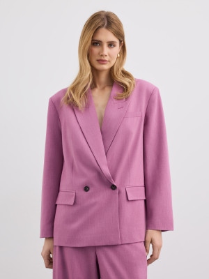 Mohito - Dwurzędowa marynarka oversize - ciemny fiolet -