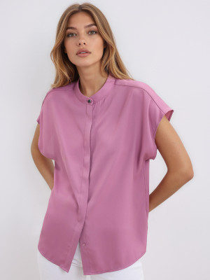 Mohito - Bluse mit Stehkragen - Violett - 36