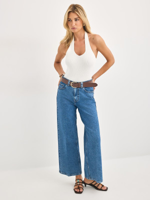 Mohito - Jeans mit weitem Bein - Blau - 32