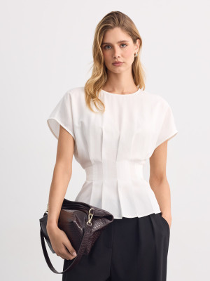 Mohito - Bluse mit Kimono-Ärmel - Weiß - 32