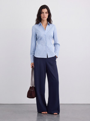 Mohito - Hemdbluse im Slim-Fit - Blau - 32