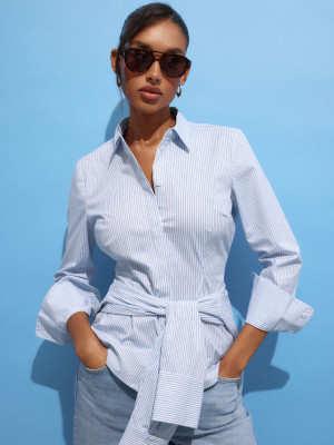 Mohito - Camicia slim fit - blu pallido - 32