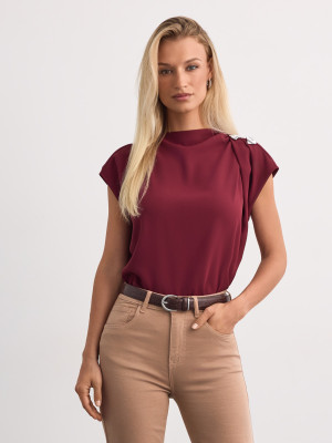 Mohito - LADIES` BLOUSE - kaštanová - 44
