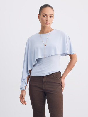 Mohito - Bluse mit Rüschen - Blau - L