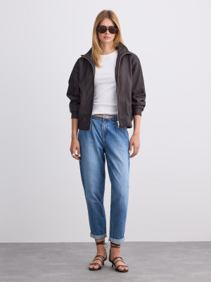 Mohito - Jeansy chino slim z paskiem - niebieski -