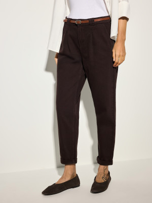 Mohito - Pánské jeans kalhoty & pásek - tmavě hnědá - 32