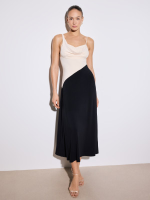 Mohito - Abito midi con spalline - nero - XS