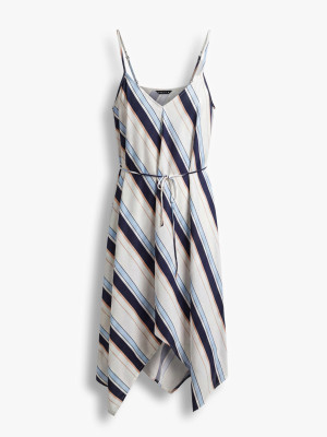 Mohito - Gestreiftes Maxikleid - Weiß - 42