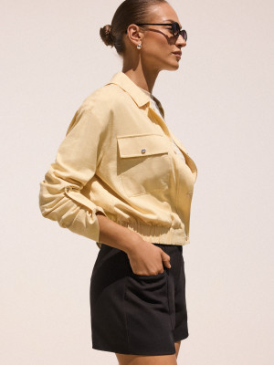 Mohito - Jacke mit Kragen - Hellgelb - 40