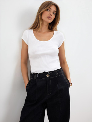 Mohito - T-shirt in cotone - bianco - XS