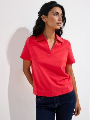 Mohito - T-shirt con colletto - rosso - S