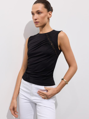 Mohito - Top con pizzo - nero - XS